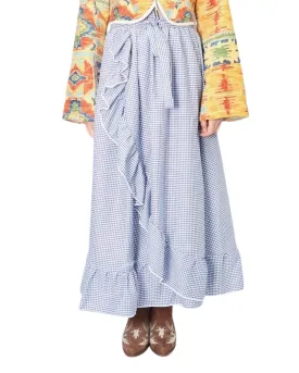 Ruffle Wrap Skirt High Waist