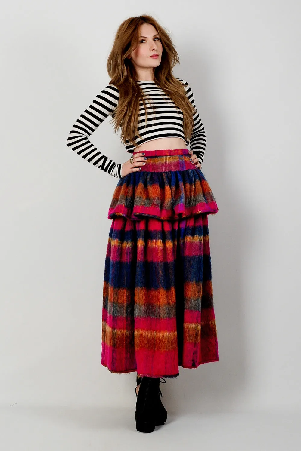 VALENTINO Mohair Peplum Skirt